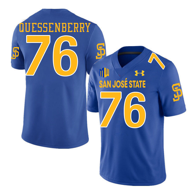 San Jose State Spartans #76 David Quessenberry College Football Jerseys,Uniforms-Royal